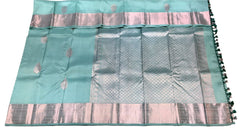 Pale Blue Kanchi with Silver Zari Pallu