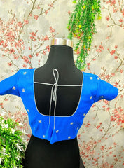 Electric Blue Saree Blouse with Butta Work