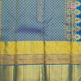 Imperial blue tissue gold Kanjivaram Silk Saree - MIRASILKS Imperial blue tissue gold Kanjivaram Silk Saree 