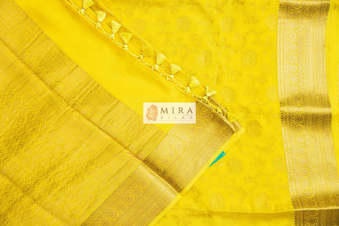 Bright Yellow Mysore silk