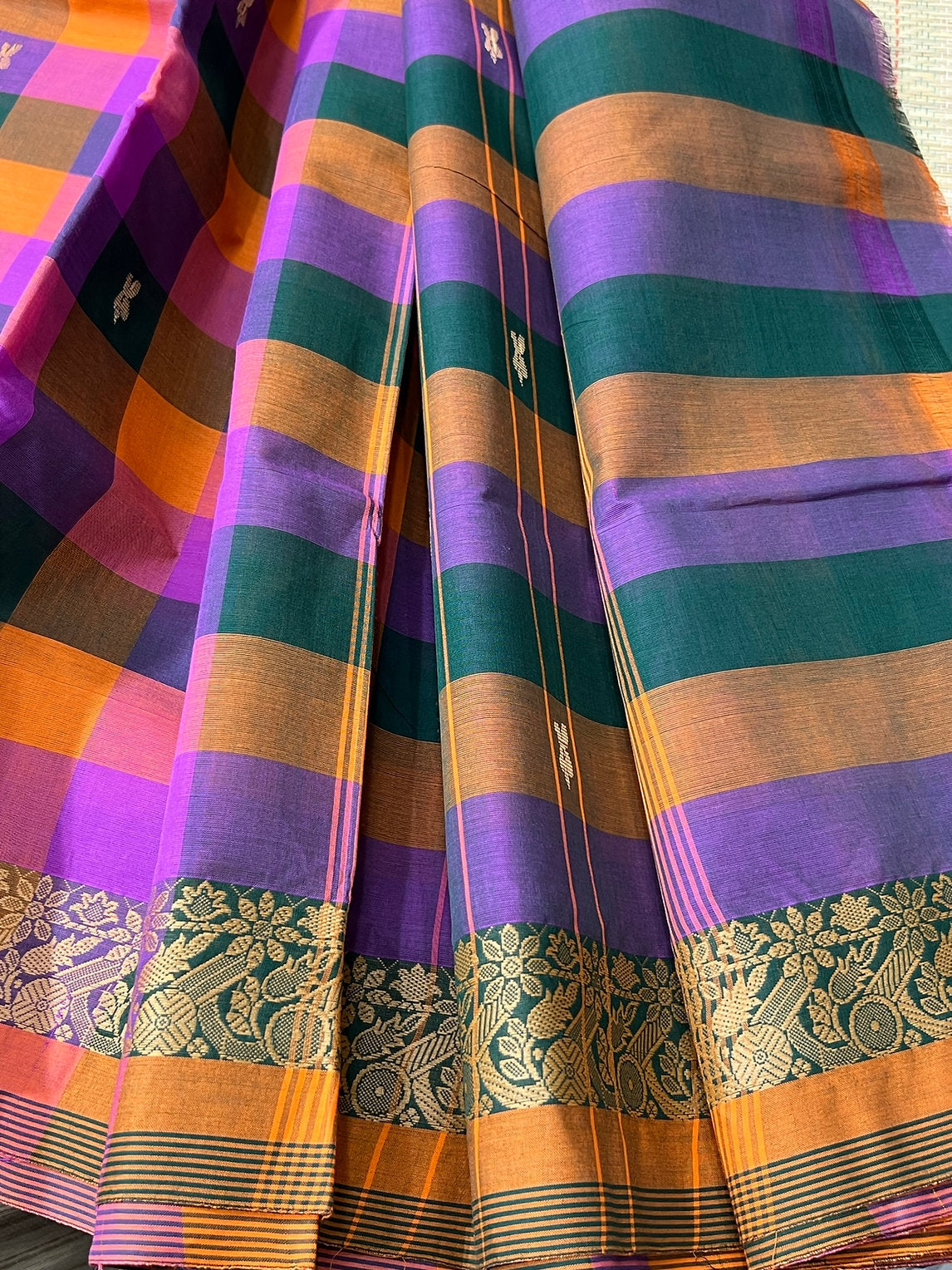 Multi-color Silk cotton saree