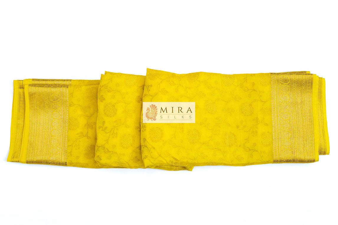 Bright Yellow Mysore silk