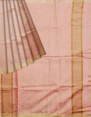 Light peach Kota Saree with Golden Border