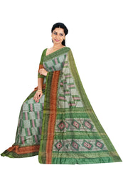 Sage Green Tussar Kantha Cut Work Saree