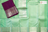 Seafoam Green saree Kanjivaram Silk Saree | SILK MARK CERTIFIED - MIRASILKS Seafoam Green saree Kanjivaram Silk Saree | SILK MARK CERTIFIED 