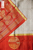 Silver Grey Soft Silk Saree - MIRASILKS Silver Grey Soft Silk Saree 