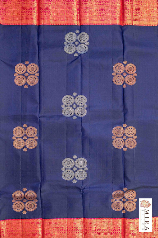 Indigo Blue saree Kanjivaram Silk Saree