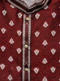 Maroon Ethnic Men's Kurta Set - MIRASILKS Maroon Ethnic Men's Kurta Set 
