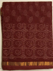 Rustic Red Chanderi Doriya Print Saree