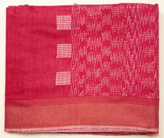 Crimson Red Chanderi Dupion Weaving Saree