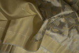 Pale Silver Tissue Gold Saree With Champagne Gold Pallu - MIRASILKS Pale Silver Tissue Gold Saree With Champagne Gold Pallu 