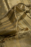 Silver Pure Tissue Saree With Pale Gold Pallu - MIRASILKS Silver Pure Tissue Saree With Pale Gold Pallu 