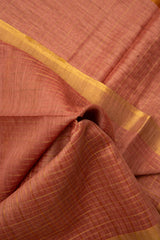 Clay Rust Kota check Saree