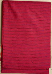 Crimson Red Saree With Black and Red Thread Work