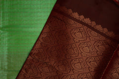 Pistachio Green Silk blend Saree