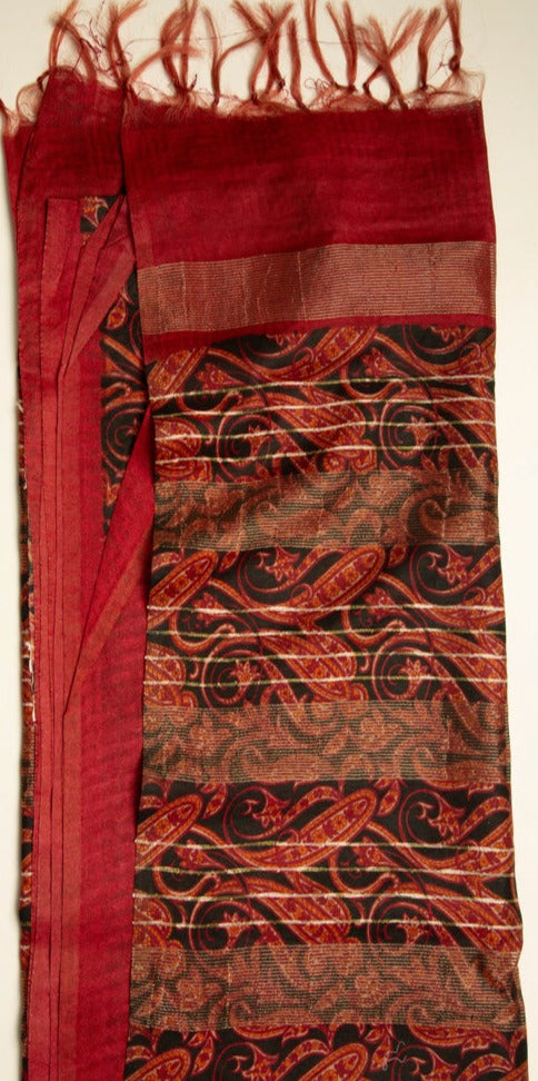 Coal Black Semi Tussar Saree