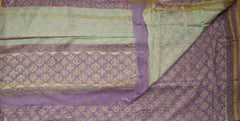 Lavender Chanderi Vanspathi Saree With Gold Border