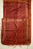 Brown Rust Pure Tissue Moonga saree - MIRASILKS Brown Rust Pure Tissue Moonga saree 