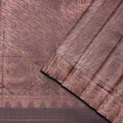 Wenge Kanjivaram Saree with Broad Zari Border