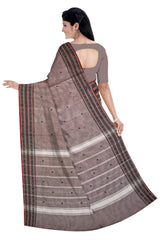 Coffee Brown Silk Cotton Sari