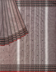 Coffee Brown Silk Cotton Sari